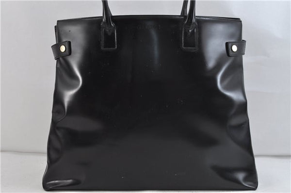 Authentic GUCCI Vintage Shoulder Tote Bag Leather Black Junk 1983D
