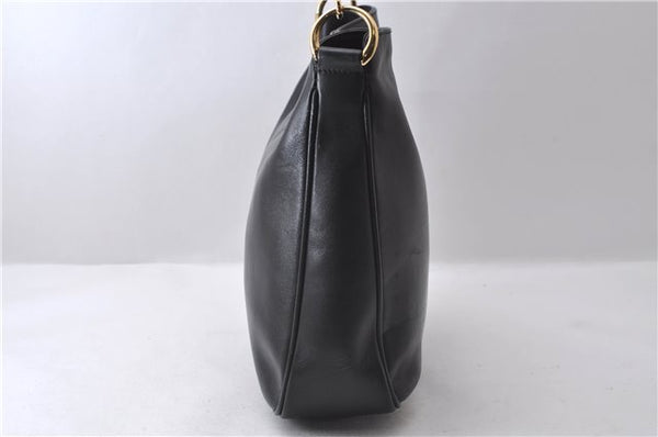 Authentic GUCCI Bamboo Shoulder Hand Bag Leather Black Junk 1984D