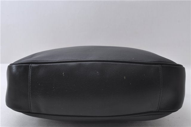 Authentic GUCCI Bamboo Shoulder Hand Bag Leather Black Junk 1984D