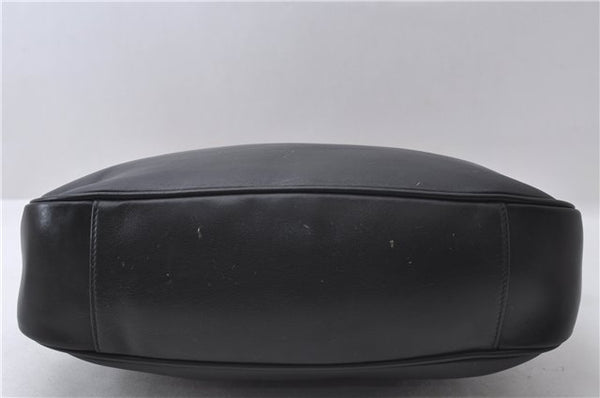 Authentic GUCCI Bamboo Shoulder Hand Bag Leather Black Junk 1984D