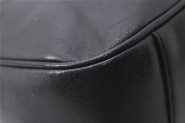 Authentic GUCCI Bamboo Shoulder Hand Bag Leather Black Junk 1984D
