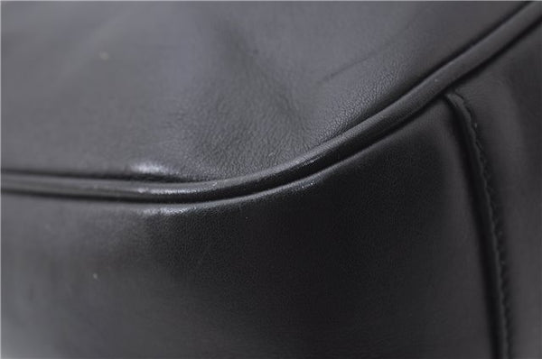 Authentic GUCCI Bamboo Shoulder Hand Bag Leather Black Junk 1984D