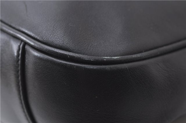 Authentic GUCCI Bamboo Shoulder Hand Bag Leather Black Junk 1984D