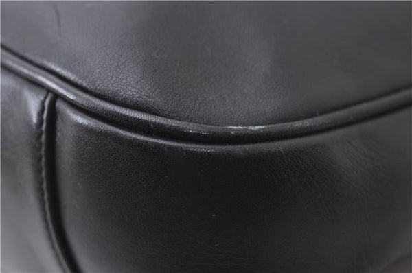 Authentic GUCCI Bamboo Shoulder Hand Bag Leather Black Junk 1984D
