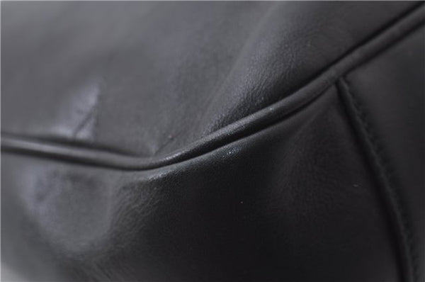 Authentic GUCCI Bamboo Shoulder Hand Bag Leather Black Junk 1984D