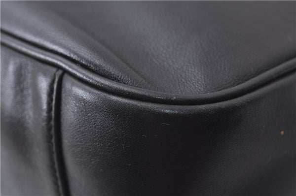 Authentic GUCCI Bamboo Shoulder Hand Bag Leather Black Junk 1984D