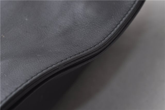 Authentic GUCCI Bamboo Shoulder Hand Bag Leather Black Junk 1984D