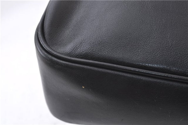 Authentic GUCCI Bamboo Shoulder Hand Bag Leather Black Junk 1984D