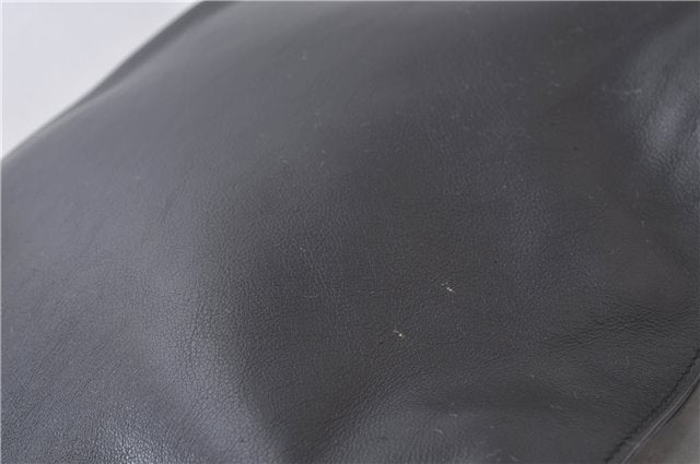 Authentic GUCCI Bamboo Shoulder Hand Bag Leather Black Junk 1984D