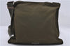 Authentic PRADA Nylon Leather Shoulder Cross Body Bag Green Khaki 1986D