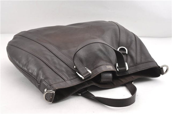 Authentic GUCCI Vintage Abbey 2Way Shoulder Tote Bag Leather 268641 Brown 1986G