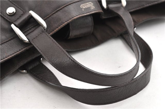 Authentic GUCCI Vintage Abbey 2Way Shoulder Tote Bag Leather 268641 Brown 1986G