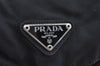 Authentic PRADA Vintage Nylon Tessuto Leather Backpack Purse Black 1987H