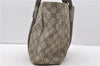 Authentic GUCCI Vintage Tote Hand Bag GG PVC Leather 141976 Brown 1988D