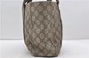 Authentic GUCCI Vintage Tote Hand Bag GG PVC Leather 141976 Brown 1988D