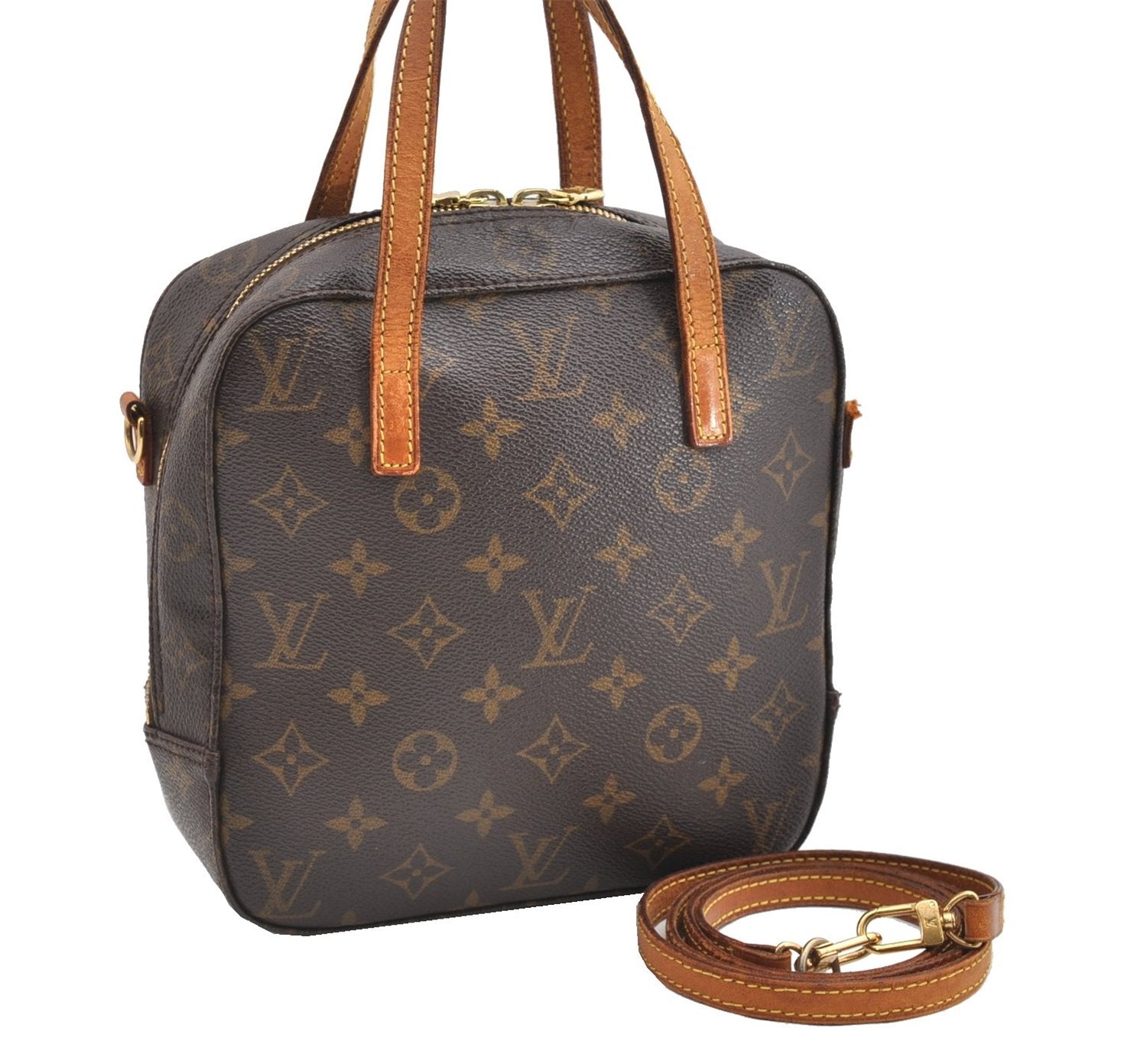 Authentic Louis Vuitton Monogram Spontini 2Way Shoulder Hand Bag M47500 LV 1989G