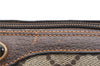 Authentic GUCCI Web Sherry Line Shoulder Cross Bag GG PVC Leather Brown 1991G