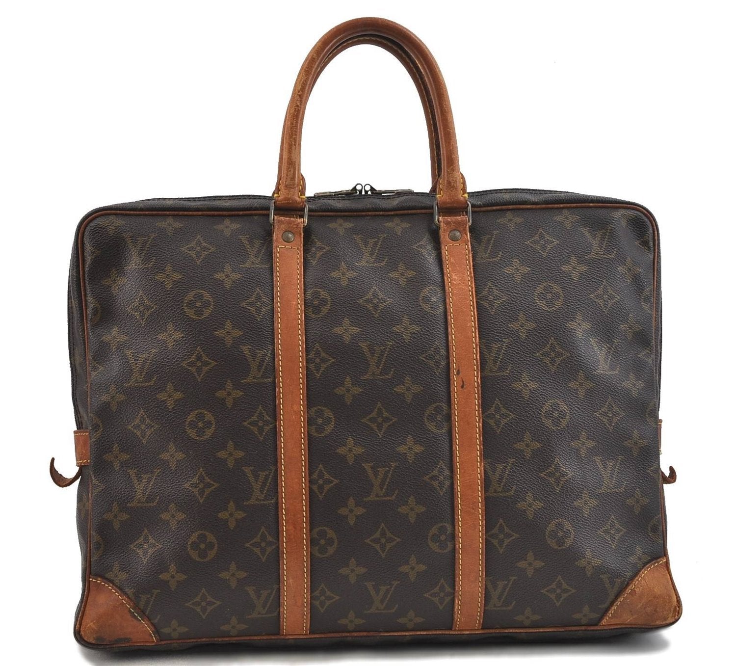 Auth Louis Vuitton Monogram Porte Documents Voyage Briefcase M53361 LV 1992D