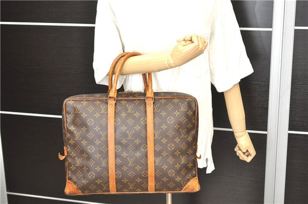 Auth Louis Vuitton Monogram Porte Documents Voyage Briefcase M53361 LV 1992D