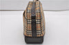 Authentic BURBERRY Nova Check Shoulder Cross Bag Canvas Leather Beige 1992G