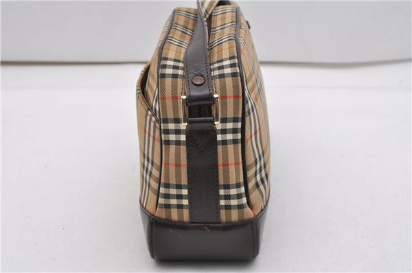 Authentic BURBERRY Nova Check Shoulder Cross Bag Canvas Leather Beige 1992G