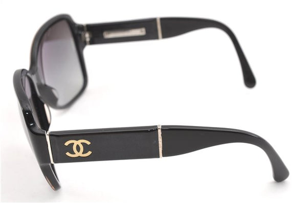 Authentic CHANEL Vintage Sunglasses CoCo Mark Plastic 5230-Q-A Black 1994G