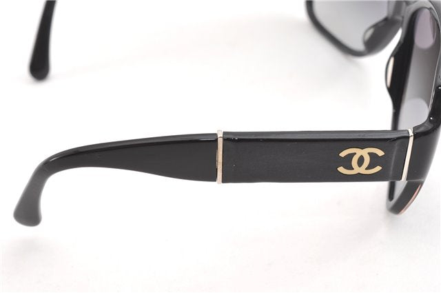 Authentic CHANEL Vintage Sunglasses CoCo Mark Plastic 5230-Q-A Black 1994G