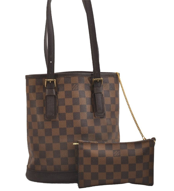 Authentic Louis Vuitton Damier Marais Bucket Shoulder Tote Bag N42240 LV 1994I