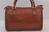 Authentic GUCCI Bamboo 2way Shoulder Hand Boston Bag Leather Brown Junk 1995D