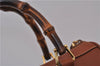 Authentic GUCCI Bamboo 2way Shoulder Hand Boston Bag Leather Brown Junk 1995D