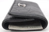 Authentic CHANEL Camellia Vintage Calf Skin CC Logo Key Case Black 1997G
