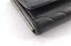 Authentic CHANEL Camellia Vintage Calf Skin CC Logo Key Case Black 1997G