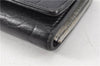 Authentic CHANEL Camellia Vintage Calf Skin CC Logo Key Case Black 1997G