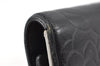 Authentic CHANEL Camellia Vintage Calf Skin CC Logo Key Case Black 1997G