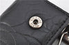 Authentic CHANEL Camellia Vintage Calf Skin CC Logo Key Case Black 1997G