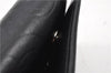 Authentic CHANEL Camellia Vintage Calf Skin CC Logo Key Case Black 1997G