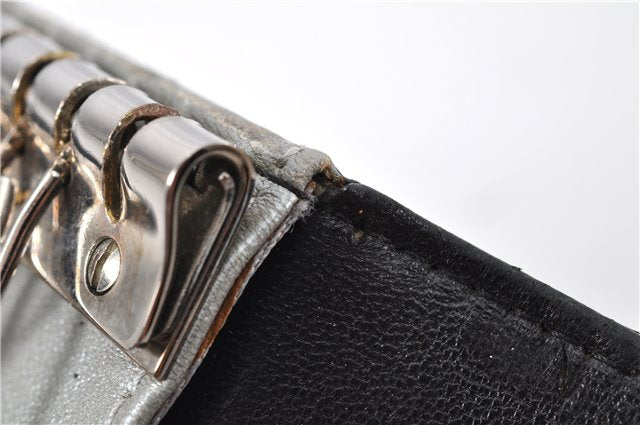 Authentic CHANEL Camellia Vintage Calf Skin CC Logo Key Case Black 1997G