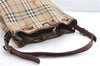 Authentic BURBERRY Nova Check PVC Leather Shoulder Drawstring Bag Beige 1998G