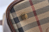 Authentic BURBERRY Nova Check PVC Leather Shoulder Drawstring Bag Beige 1998G