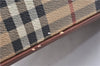 Authentic BURBERRY Nova Check PVC Leather Shoulder Drawstring Bag Beige 1998G