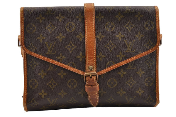 Authentic Louis Vuitton Monogram Portable Serviette Shoulder Bag Junk 1998I