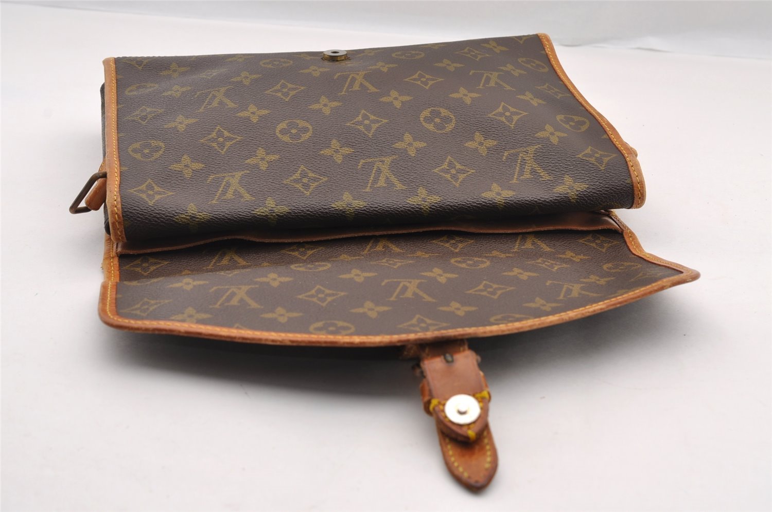 Authentic Louis Vuitton Monogram Portable Serviette Shoulder Bag Junk 1998I