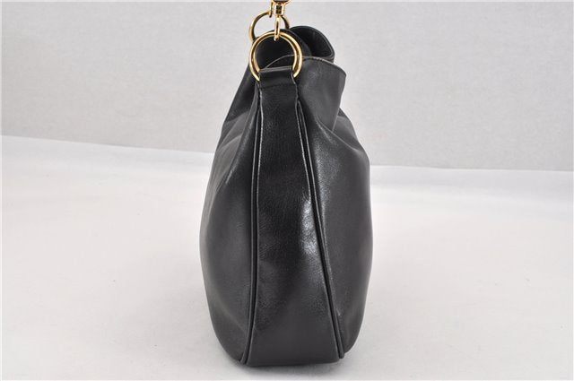 Authentic GUCCI Bamboo Vintage 2way Hand Shoulder Bag Leather Black Junk 1999G