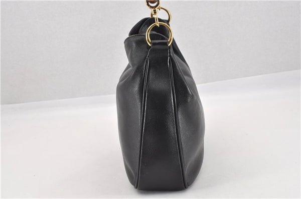 Authentic GUCCI Bamboo Vintage 2way Hand Shoulder Bag Leather Black Junk 1999G