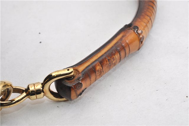 Authentic GUCCI Bamboo Vintage 2way Hand Shoulder Bag Leather Black Junk 1999G