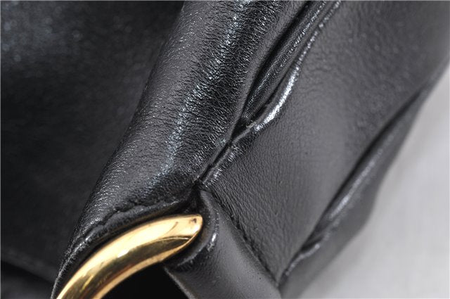 Authentic GUCCI Bamboo Vintage 2way Hand Shoulder Bag Leather Black Junk 1999G