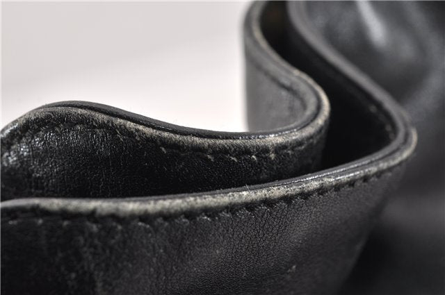 Authentic GUCCI Bamboo Vintage 2way Hand Shoulder Bag Leather Black Junk 1999G