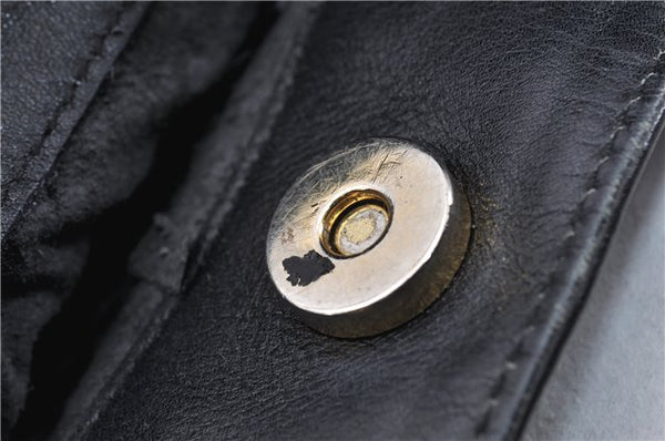 Authentic GUCCI Bamboo Vintage 2way Hand Shoulder Bag Leather Black Junk 1999G