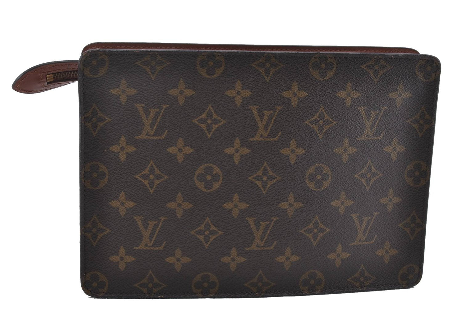 Authentic Louis Vuitton Monogram Pochette Homme Clutch Hand Bag M51795 LV 2000D