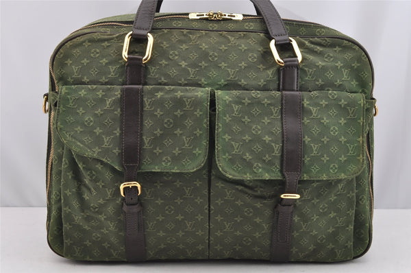 Auth Louis Vuitton Monogram Mini Claudine 2Way Boston Bag Green M42332 LV 2000I